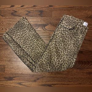 FRAME Le Crop Mini Boot cheetah print size 28